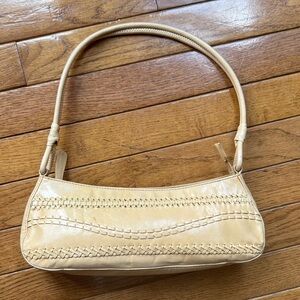 Sigrid Olsen Cream Woven-Trim Shoulder Bag